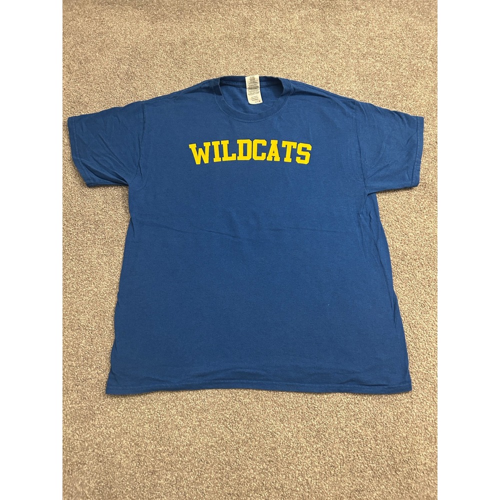 Vintage Wildcats T-Shirt Mens Large Blue Excellent Short Sleeve Graphic Tee